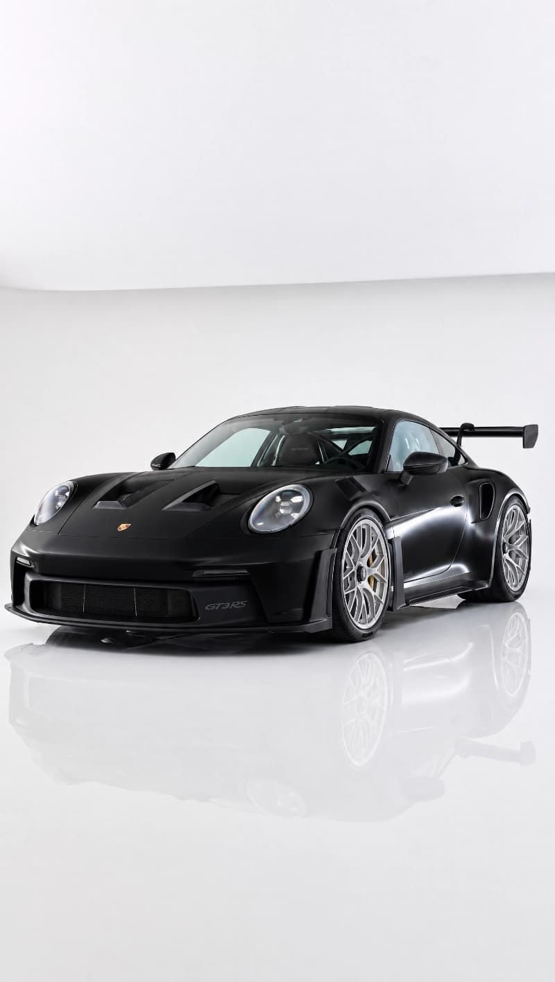 Commercial Product AI Video Prompt - Studio Lighting Commercial product studio lighting prompt example for AI video generation featuring a Porsche